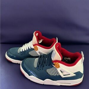 Jordan Blue and Red Sneakers Classic Design